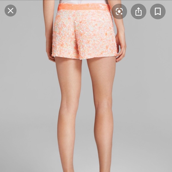 FRENCH CONNECTION SNOWWHITE SEQUIN SHORTS - Picture 5 of 8